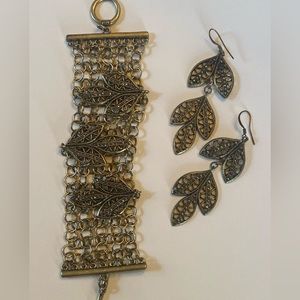 Anthropologie earring and bracelet set